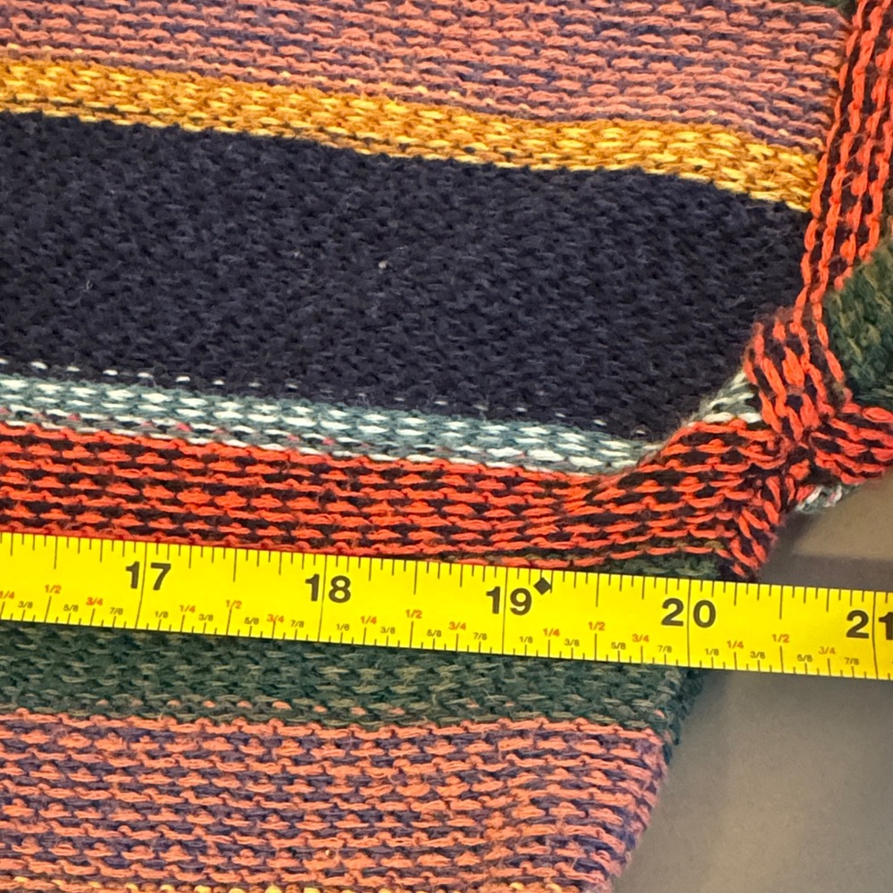 American Eagle Multicolor Baja Pullover Hooded Knit Sweater Women's M - Picture 9 of 10